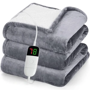 Heated Blanket Electric Throw, greenoak
