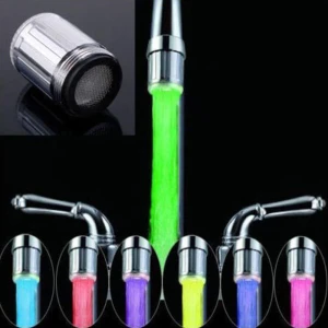Changing Colors Bathroom Accessories Stream Sensor Water Faucet Tap, MUXUE