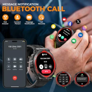 Military Smart Watch with LED Flashlight — Smart Watch, Foxhawk