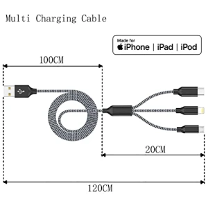Multi Charging Cable 3Pack, Xnewcable