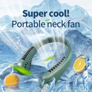 Portable Wireless Neck Hanging Fan, JKUOO