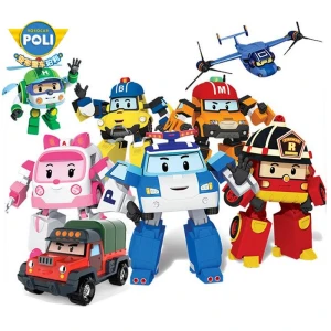 Police Car and Sheriff Children's Transforming Robot Toy, Super Go