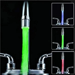 LED Light Changing Temperature Sensor Shower Stream Water Faucet Tap