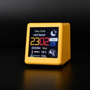 Electronic Album Weather Station USB Charging Mini Desktop Clock Creative Smart Watch Home, Miaohuan