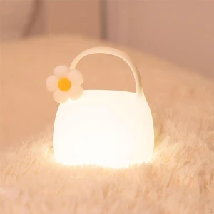 Silicone Touch Night Light Purse with Flower, Colorful summer
