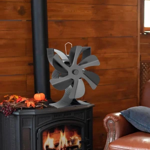 Wood Burning Fireplace Stove with Fan, Kitchen Accs