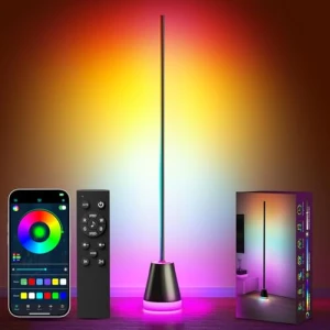 Smart RGB LED Corner Floor Lamp, Keepsmile