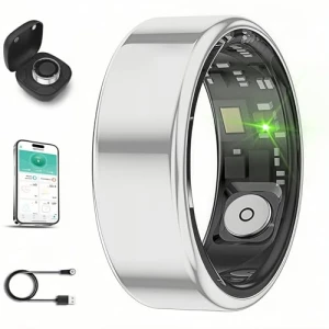 Smart Ring with Charging Box, Hivisuals