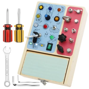 Wooden Montessori LED Switch Board, Toys-Glory Fourall