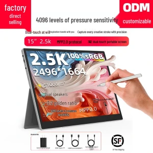 15" 2.5K Dual Touch Graphic Monitor, ElectroCN