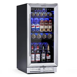 15 Inch Beverage Cooler Refrigerator, COSTWAY