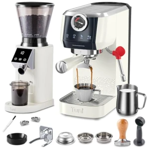 Espresso Machine and Coffee Grinder Combo, Tuni