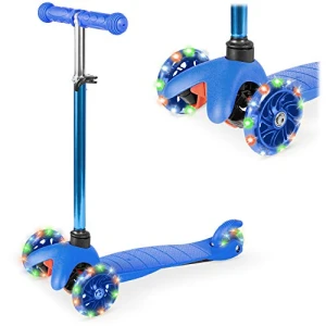 Kids Mini Kick Scooter with Light-Up Wheels, Best Choice Products