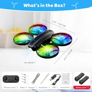 RC Drone with Lights and 3D Flip, SUMEAUT