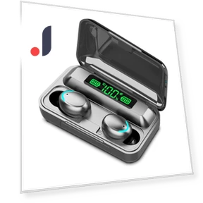 Bluetooth Headset with LED Backlight and Touch Display — Audio Gear, QUEED