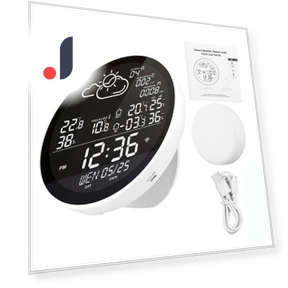 Smart Weather Station with Clock — Barometers, Automobile and motorcycle supplies