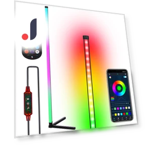 Smart LED Corner Lamp RGB Atmosphere — Standing Lights, TOMTOP JMS
