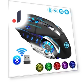 Wireless Rechargeable RGB Gaming Mouse — Mouse Pads, YJMP