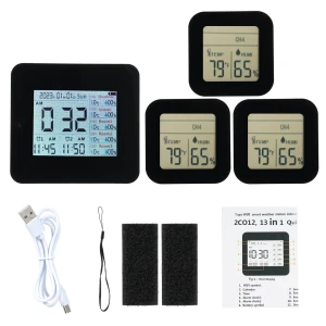 Digital Hygrometer with 5 Remote Sensors, TOMTOP JMS