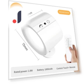 LED Wall Light with Touch Control and Remote — Night Lights, Binchi Lighting Appliances
