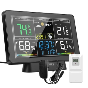 Smart Weather Station with Color Screen — Air Quality Monitor, TOMTOP JMS