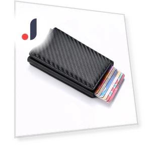 Thin Retractable Carbon Fiber Credit Card Holder Wallet — Wallets, Four Four