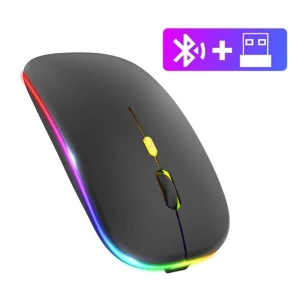 Wireless Mouse with RGB LED Backlight, Meiteai-All