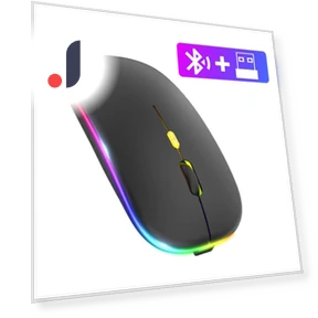 Wireless Mouse with RGB LED Backlight — Mouse Pads, Meiteai-All
