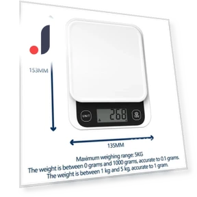 Smart Kitchen Food Scale — Weight Management Tools, DC-HOME Textile