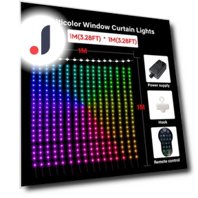 Smart RGB Window Curtain Fairy Lights — String Lights, Modern Home Furnishing