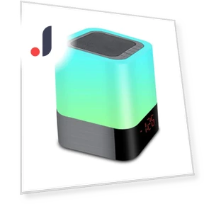 Colorful Bluetooth Speaker with Night Light and Digital Alarm — Alarms & Clocks, Your Warm Home
