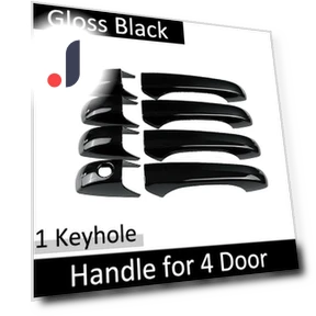 Glossy Black Smart Door Handle Cover — Car Door Entry Guard