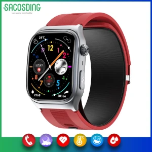 Smart Watch with ECG, Air Pump Cushion, True Blood Pressure, Oxygen, Temperature, Heart Rate Monitor — Blood Pressure Monitor, SACOSDING