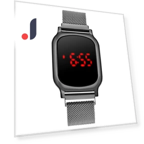 Square LED Touch Men's Watch with Magnetic Woven Strap — Men's Timepieces, Dream shoe edge