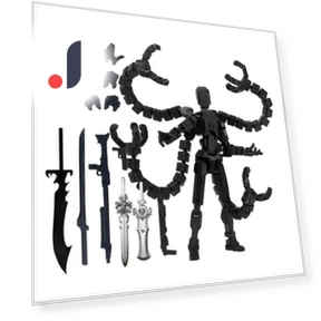 3D Printed Robot Figure with Accessories — Collectible Statues, Live City Fashion Home Decor