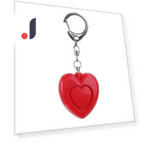 Heart-Shaped Alarm Keychain — Escape Tools, AI Supermarket