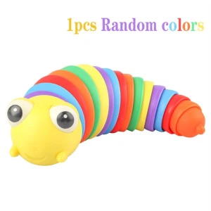3D Finger Fidget Slug Caterpillar Stretchy Sensory Stress Toy, TinyJoy