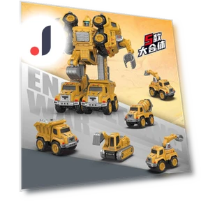 5-In-1 Alloy Deformation Dinosaur Engineering Robot Simulation Toy Set — Construction Kits, TK Toys