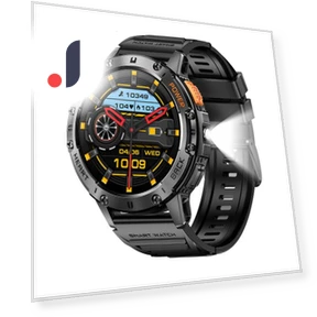 AMOLED Smartwatch for Men with Flashlight — Smartwatches, ElectronicsHome