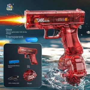 Electric Water Gun with LED Light, Yiran bag
