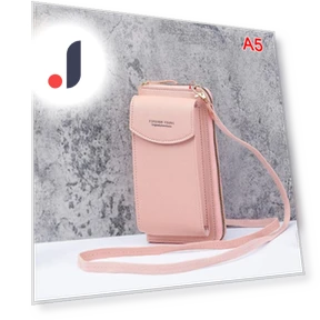 Leather Women's Wallet Bags with Touch Screen — Crossbody, Baking Heat