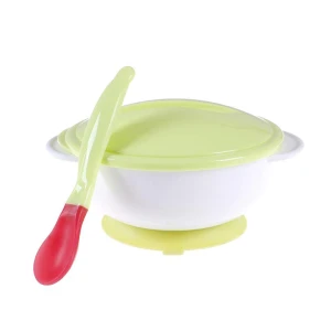 Non-slip baby feeding set with sensory spoon, Cool River