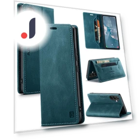 RFID Blocking Phone Case Leather Stand Retro Texture Matte Wallet Cover — Smartwatch Protectors, Smartwatch 2025