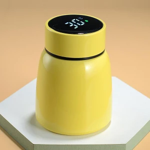 Smart LED Temperature Display Stainless Steel Thermos, Red Lips