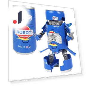 Transforming Soda Samurai Robot Toy — Stacking Blocks, Super Go