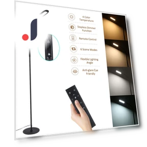 LED Floor Lamp — Standing Lights, TOMTOP JMS