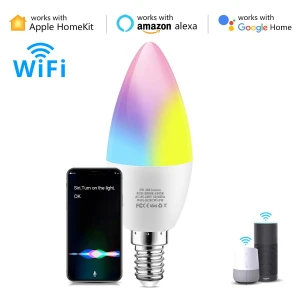 Smart WiFi RGB LED Candle Bulb — Smart Light Bulb, AIMENGTE Lights