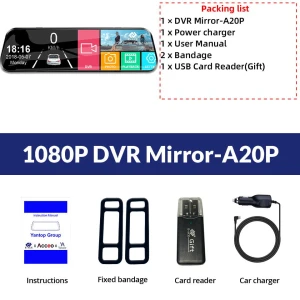 10-inch Touchscreen Car Dash Camera — Dash Cam, E-ACE