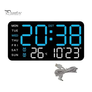 Digital Wall Clock with Large Display, Puntos