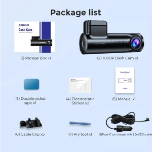 Wi-Fi Dash Cam with Parking Mode, AZDOME